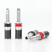 RASANTEK Bornes de connexion pour haut-parleur en fibre de carbone plaquées rhodium, type banane, fabriquées au Guangdong pour amplificateur Hi-Fi et DIY