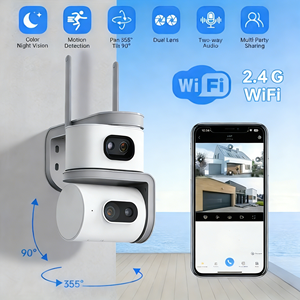 Telecamera <span class=keywords><strong>di</strong></span> Sicurezza Esterna QD01 a Doppia Lente 6MP, Telecamera CCTV Wireless WiFi 4G PTZ ICam365 - Product Image 6