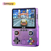 Consola de Juegos Portátil Gamegaga X6, Pantalla de 3.5 Pulgadas, 32GB, 11 Simuladores, Batería de 2000mAh, Chino/Inglés, Negro/Blanco/Verde, Sin Pantalla Táctil