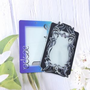 מחזיק כרטיסי תמונה אקרילי דו-צדדי בעיצוב אישי לאחסון כרטיסי תמונה לקישוט - Product Image 2