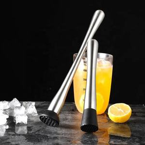 Venta al por mayor palo martillo rompehielos Acero inoxidable mortero oro rosa cóctel Mojito Muddler cóctel con logotipo - Product Image 6