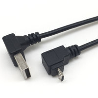 Cable de datos y carga USB 2.0 A macho a micro macho con ángulo ascendente/descendente