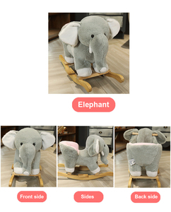 <span class=keywords><strong>Cheval</strong></span> à bascule Lapin et Éléphant pour enfants avec une capacité de 50 kg - Jouet mignon et durable à bascule et à roulettes, conception anti-chute pour les tout-petits - Product Image 4