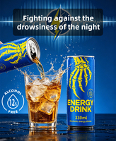 Boisson Énergisante OEM Personnalisable Prime Hydration Refresh 500ml pour Hommes, Saveur Ultra Black, Just Power Ginseng Sting
