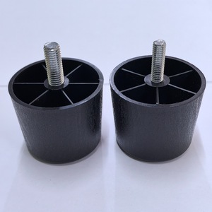 Pieds de canapé en plastique 50 mm, vis M6, réglables, noirs, design minimaliste, installation facile - Product Image 3