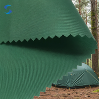 Tissu Oxford léger en polyester 100% enduit imperméable 600D vert pour doublure de tente, équipement de camping extérieur et ameublement