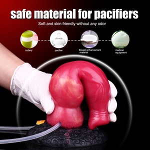 YOCY Silicone Inflatable Squirting <b>Dildo</b> Fantasy Animal Cock Big Girth Dog <b>Dildo</b> Inflating Knot Stimulation Inflatable Anal Toys - Product Image 6