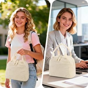 Borsa Termica Unisex Eastar in Velluto a Coste, Riutilizzabile, Grande Capacità, con Chiusura a Cerniera, Senza BPA, Design Moderno - Product Image 2