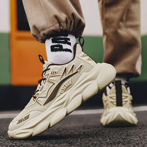 2024 primavera nuove scarpe da ginnastica Casual da uomo di grandi dimensioni spesse da papà con Design a rete senza stile da passeggio di marca - Product Image 1