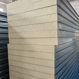 Panneau sandwich en <span class=keywords><strong>polyuréthane</strong></span> <span class=keywords><strong>rigide</strong></span> ignifuge moderne, surface métallique pour toiture, mur extérieur, <span class=keywords><strong>isolation</strong></span> de sol - Product Image 4