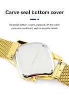 Montre mécanique de luxe futuriste personnalisée en acier inoxydable de forme irrégulière, haute qualité OEM, faible MOQ, pour hommes et femmes