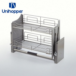Unihopper nhà bếp lưu trữ tủ phần cứng Nano mạ thang máy kéo xuống thang máy Dây món ăn giỏ thang máy với đóng cửa mềm - Product Image 5