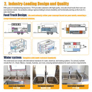 <span class=keywords><strong>Camion</strong></span> de nourriture en acier inoxydable, nouveaux chariots de rue mobiles pour restaurant, boulangerie, café, remorque mobile à vendre - Product Image 3