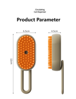 2025 Logo personnalisé chien chat électrique peigne à cheveux toilettage nettoyage Slicker pulvérisation brosse Massage portable chat vapeur brosse Silicone