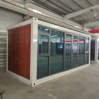 Rumah Kontainer Prefabrikasi Struktur Baja Harga Terjangkau Berkualitas Tinggi untuk Ruang Tamu, Kemasan Datar, Harga Rendah