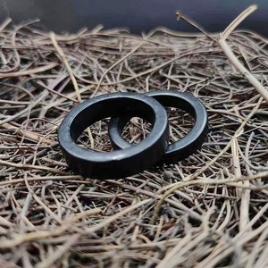 천연 수공 연마 미니멀리스트 쿨톤 슝가이트 스톤 링 시크하고 다재다능한 클래식 럭셔리 영적 손가락 장신구 - Product Image 1