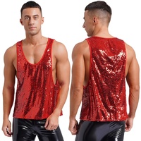 Hommes Sequin Disco Club Dancing Party Vêtements de danse masculine Costume de danse Vêtements de danse de scène