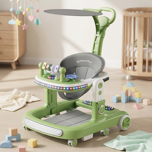 New 2026 Plastic <strong>Folding</strong> New Born <strong>Walker</strong> Sit-to-stand Learning <strong>Walker</strong> Toddler Multifunctional Baby <strong>Walker</strong> for Kids - Product Image 2