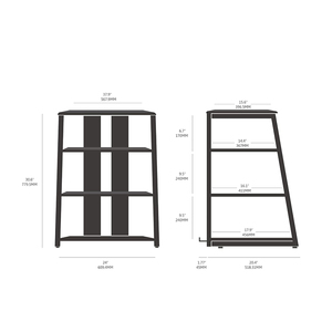 Soporte de <span class=keywords><strong>TV</strong></span> Esquinero de 4 Niveles con Estantes Ajustables, Mueble Moderno para Equipos de Audio y Video, Centro de Entretenimiento con Enchufes, Torre de Audio - Product Image 5