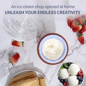 Euro Cuisine Ice <b>Cream</b>, Frozen Yogurt <b>Maker</b>, Homemade Gelato & Soft Serve Kids Ice <b>Cream</b> <b>Maker</b> Freezer Bowl, Mixing Paddle, Lid - Product Image 5