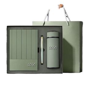 Nuevo Set de Regalo Corporativo Único 2025, Cuaderno 3 en 1 de Acero Inoxidable de Lujo, Bolígrafo, Taza Térmica, Regalo Promocional para el Día del Padre - Product Image 1