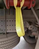 Fabrika Direkt Tedarik Özelleştirilmiş Uzunluk %100 Polyester 1200kg OEM Gri Sonsuz Örgülü Kilitli Kaldırma Askısı 4mm Kayış Kalınlığı