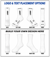 Chaussettes de sport unisexes personnalisées avec logo, chaussettes de basket-ball et de tennis antidérapantes pour hommes, chaussettes de sport respirantes en maille confortables avec logo