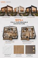 UVO 52 ㎡   Maisons préfabriquées de luxe : Maison moderne à structure en acier |   Villa préfabriquée entièrement personnalisable, maison de luxe et construction modulaire