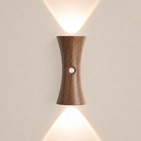 Lampe murale LED sablier 1200 mAh avec détection de mouvement, installation sans fil, base magnétique, intensité réglable, pour chevet