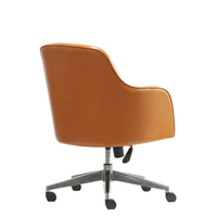 Chaise de bureau moderne de luxe en métal, chaise de travail pivotante capitonnée vintage, dossier mi-haut, durable, usage commercial pour hôtel et chambre