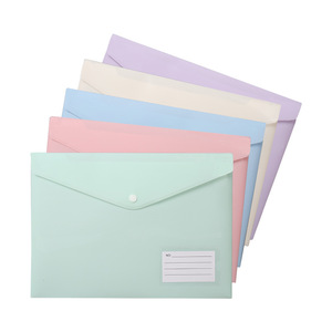 Carpeta de Plástico A4 con Cierre de Broche para Almacenamiento de Archivos de Oficina, para Exámenes de Estudiantes y Tarjetas de Visita, Hecha de Material PP, Carpeta Colorida - Product Image 3