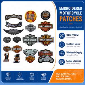 Distintivo del Club di Motociclisti, Patch Ricamata Termoadesiva di <span class=keywords><strong>Grandi</strong></span> Dimensioni per Squadre Motociclistiche - Product Image 4