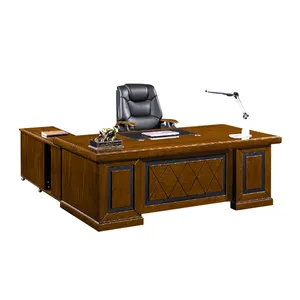 CEO office furniture low price L-shaped side cabinet wood executive office desk wooden executive office table