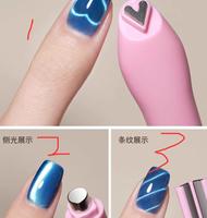 Magnet Nail Art 3 in 1 Detachable Love Cat Eye Effect dengan Pola Ular untuk Nail Art Prancis, Alat Pola Nail Art untuk DIY