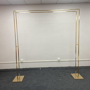 Nouveaux accessoires de fond de mariage arc <span class=keywords><strong>ballon</strong></span> décoration cadre mariage cadre en fer forgé Double-pôle arc arc <span class=keywords><strong>doré</strong></span> - Product Image 1