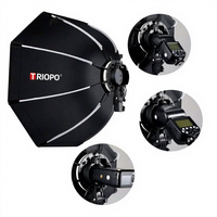 Support de fixation pour boîte à lumière TRIOPO KS 55cm 65cm, poignée pliable octogonale pour flash Godox Yongnuo