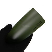 Film de protection extérieur pour voiture en TPU satiné vert militaire premium auto-réparant, résistant au sable et à l'usure