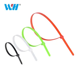 11.8" color retractable plastic flexible adjustable security nylon cable tie