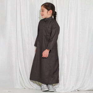 ثوب إسلامي مريح وناعم للبيع من المصنع دبي جبة عربية ثوب مغربي سعودي للأطفال - Product Image 4