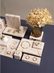 Bộ Giá Đứng Trưng Bày Trang Sức Trang Trí Đá Tự Nhiên Màu Be Bán Chạy - Product Image 6