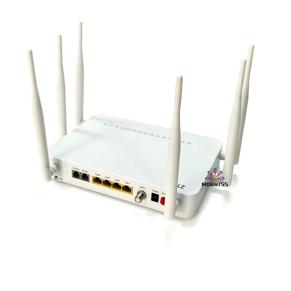 Zte F688,6 Antenna 2.4g And 5g,4ge 2voip Wifi Usb Catv,Gpon Onu
