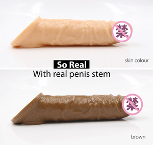 Pénis réutilisable Extender Réaliste Pénis Préservatif Silicone Extension Sex Toy pour Hommes Cock Agrandisseur Préservatif Gaine Retard - Product Image 4