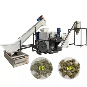 Pp Pe Recycling Plastic Film Dewatering Squeezer Drying Pelletizing Machine