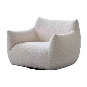 Yumu कस्टम Nordic क्रीम मेमने वेवेट सिंगल सोफा आधुनिक फ्रेंच डिजाइनर रेट्रो टोरो को स्पंज भरने के साथ रहने वाले कमरे के लिए - Product Image 1