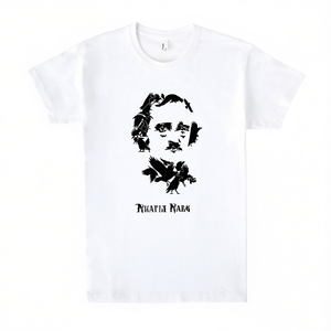 T-shirt Crow Charmer bianca unisex, maglietta promozionale - Product Image 3