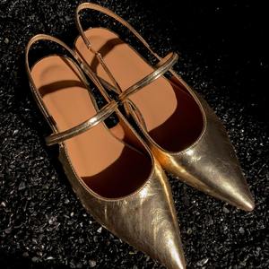 Sandalias planas de tacón bajo puntiagudas para mujer, venta al por mayor directa de fábrica, zapatos de novia para bodas - Product Image 3