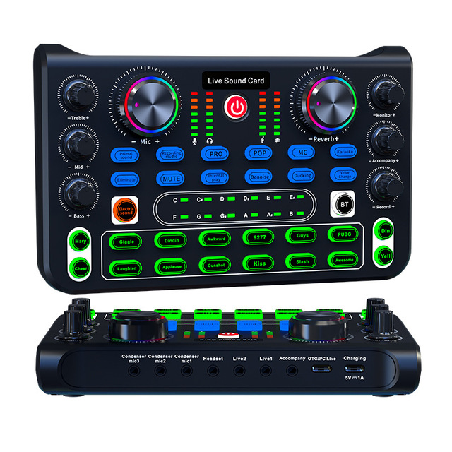 Professional Portable Mixer Sound Mixing X60 Sound Card English Version Convenient Compact for Live Broadcast KTV Singing