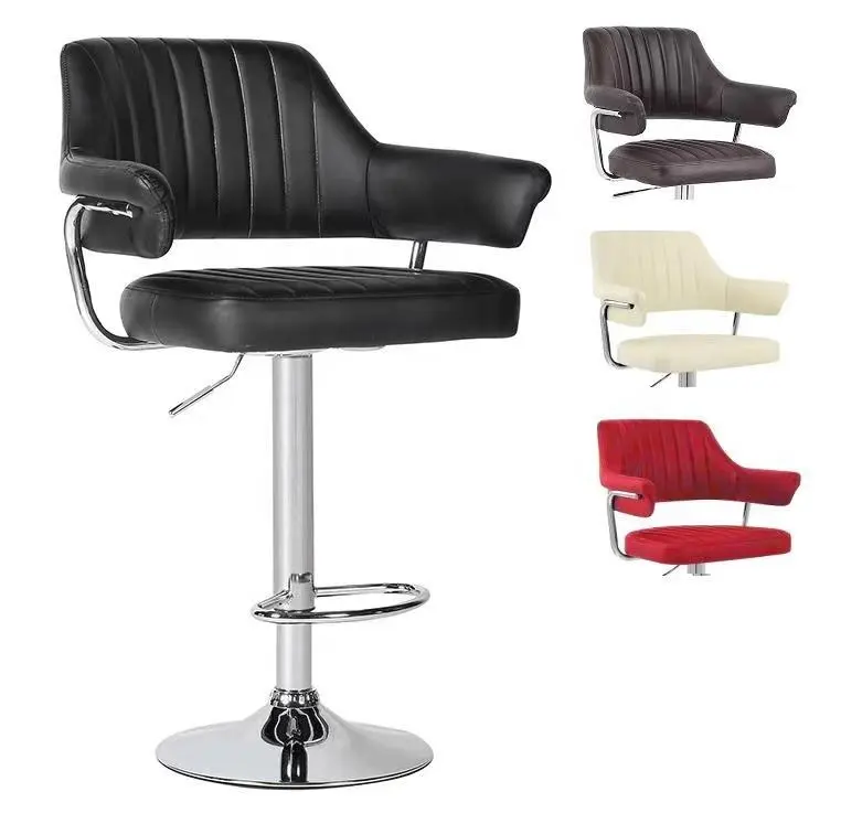 luxury modern black restaurant leather bar stool sets high and tall bar chairs for sale