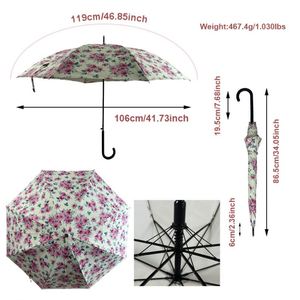 Paraguas Invertido Semiautomático de 23 Pulgadas con Protección UV y Resistente al Viento para Adultos, Ideal para Camping - Product Image 6