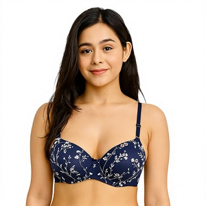 Sujetador acolchado sin costuras con estampado para mujer, diseñado para brindar comodidad durante todo el día con tela suave, transpirable y elástica. - Product Image 1